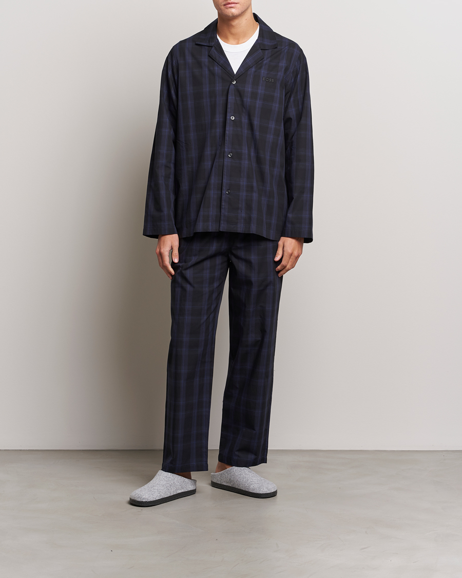 Hombres | Pijamas y batas | BOSS BLACK | Urban Checked Pyjama Set Blue Multi
