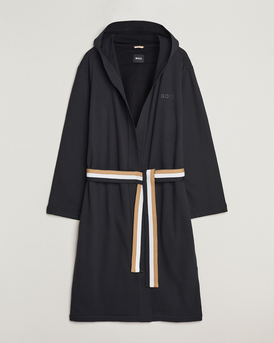 Hombres | Pijamas y batas | BOSS BLACK | Iconic Terry Robe Black