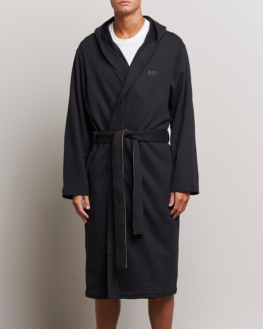 Hombres | Pijamas y batas | BOSS BLACK | Iconic Terry Robe Black