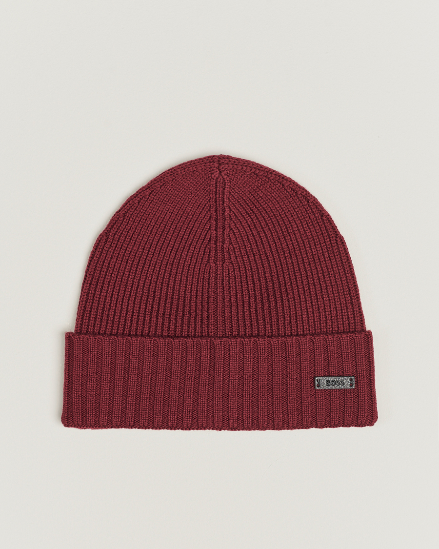 Hombres | BOSS BLACK Fati Beanie Dark Red | BOSS BLACK | Fati Beanie Dark Red