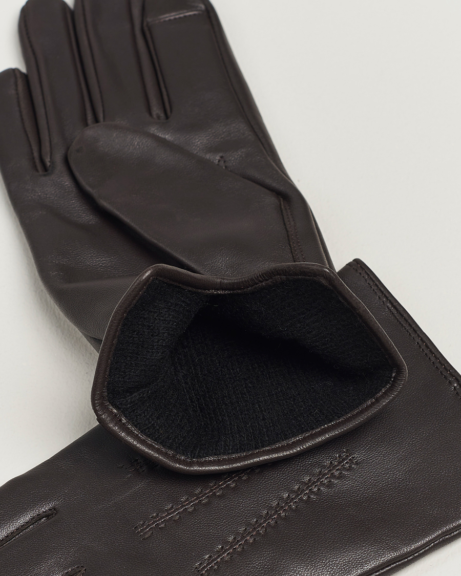 Hombres |  | BOSS BLACK | Hainz Leather Gloves Medium Brown