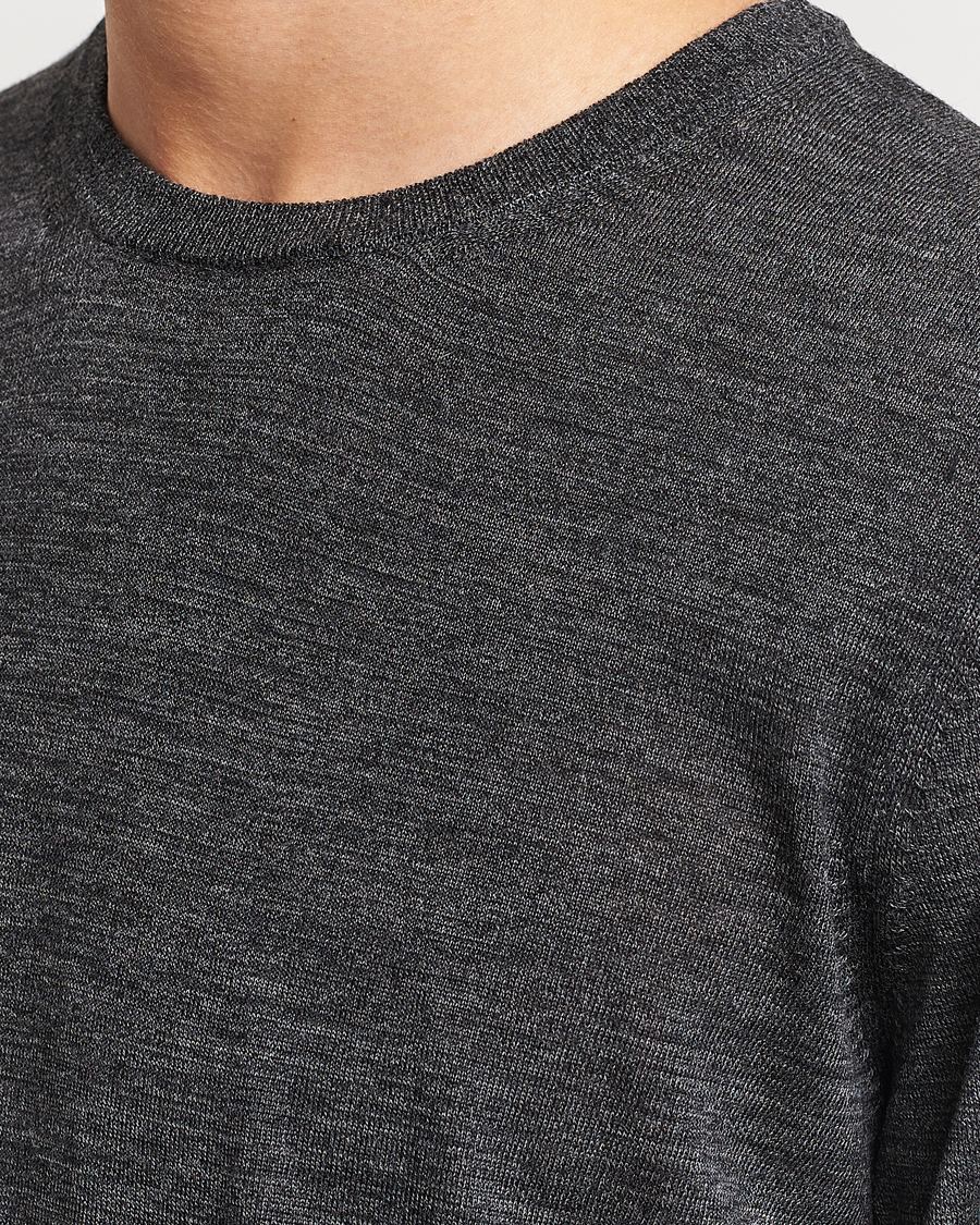 Hombres | Jerséis y prendas de punto | BOSS BLACK | Leno Knitted Sweater Black Melange