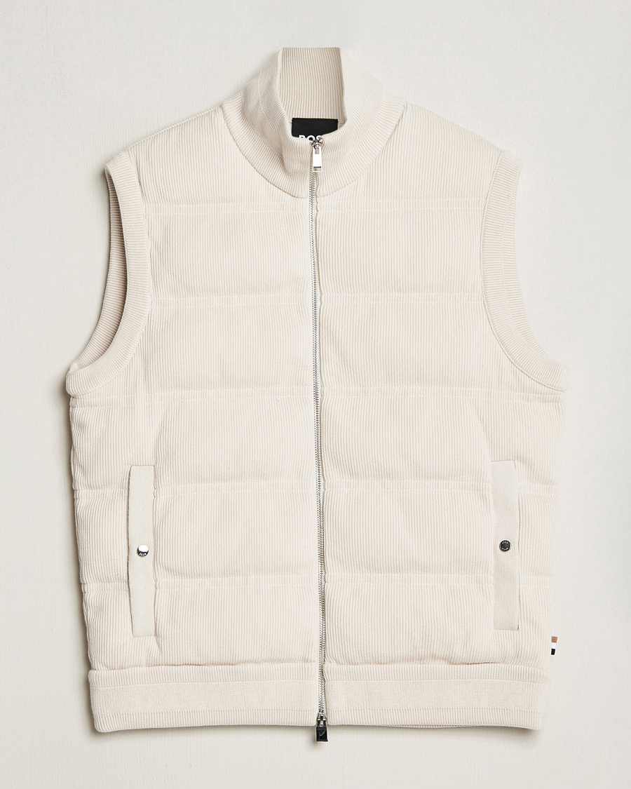 Hombres | Abrigos y chaquetas | BOSS BLACK | Mandolino Corduroy Vest Open White
