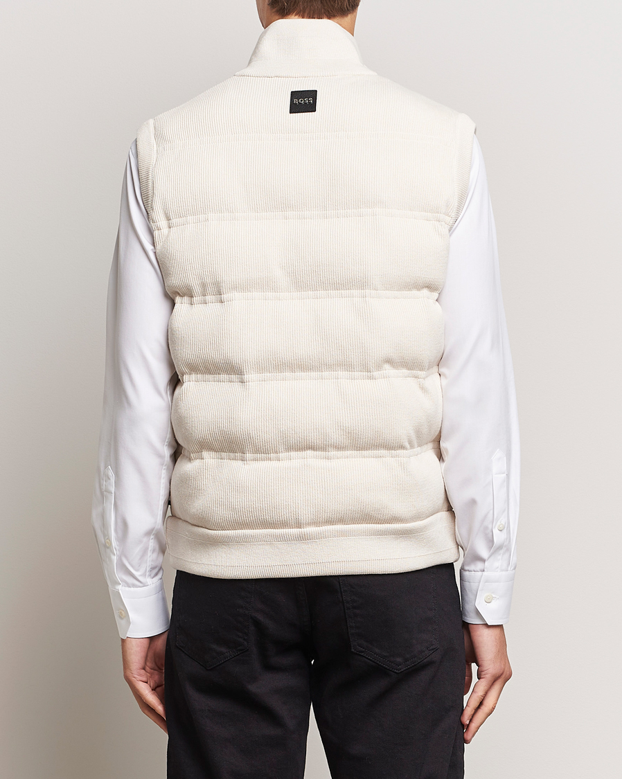 Hombres | Abrigos y chaquetas | BOSS BLACK | Mandolino Corduroy Vest Open White