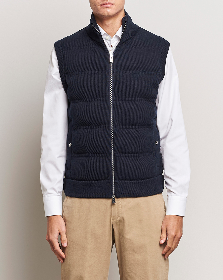 Hombres | Abrigos y chaquetas | BOSS BLACK | Mandolino Corduroy Vest Dark Blue