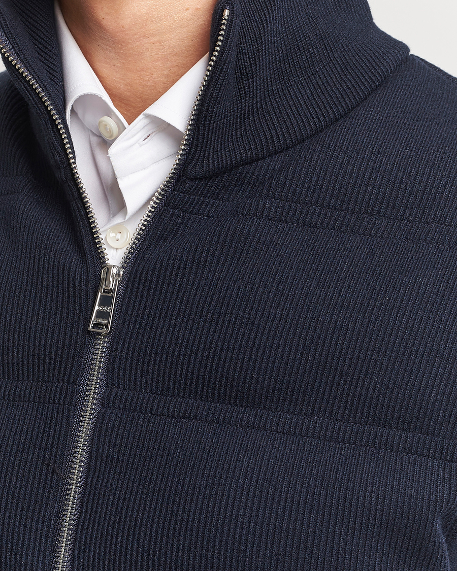 Hombres | Abrigos y chaquetas | BOSS BLACK | Mandolino Corduroy Vest Dark Blue