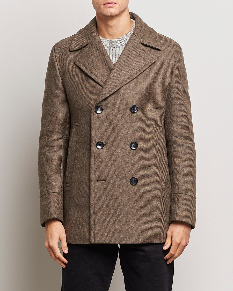 Hombres | Abrigos y chaquetas | BOSS BLACK | Hyde Peacoat Open Green