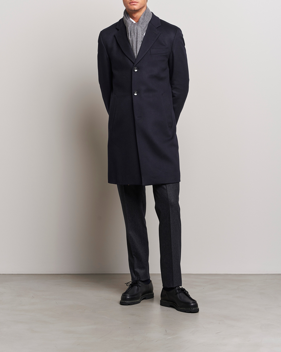 Hombres | Abrigos y chaquetas | BOSS BLACK | Hyde Wool/Cashmere Coat Dark Blue
