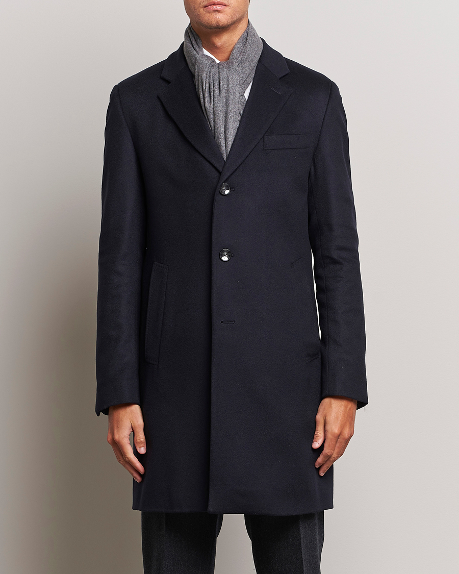 Hombres | Abrigos y chaquetas | BOSS BLACK | Hyde Wool/Cashmere Coat Dark Blue