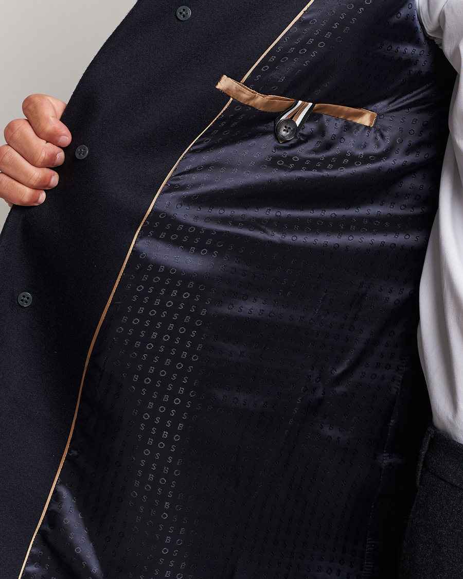 Hombres | Abrigos y chaquetas | BOSS BLACK | Hyde Wool/Cashmere Coat Dark Blue