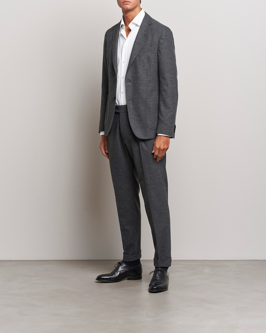 Hombres | Blazers | BOSS BLACK | Hanry Tech Flannel Blazer Dark Grey