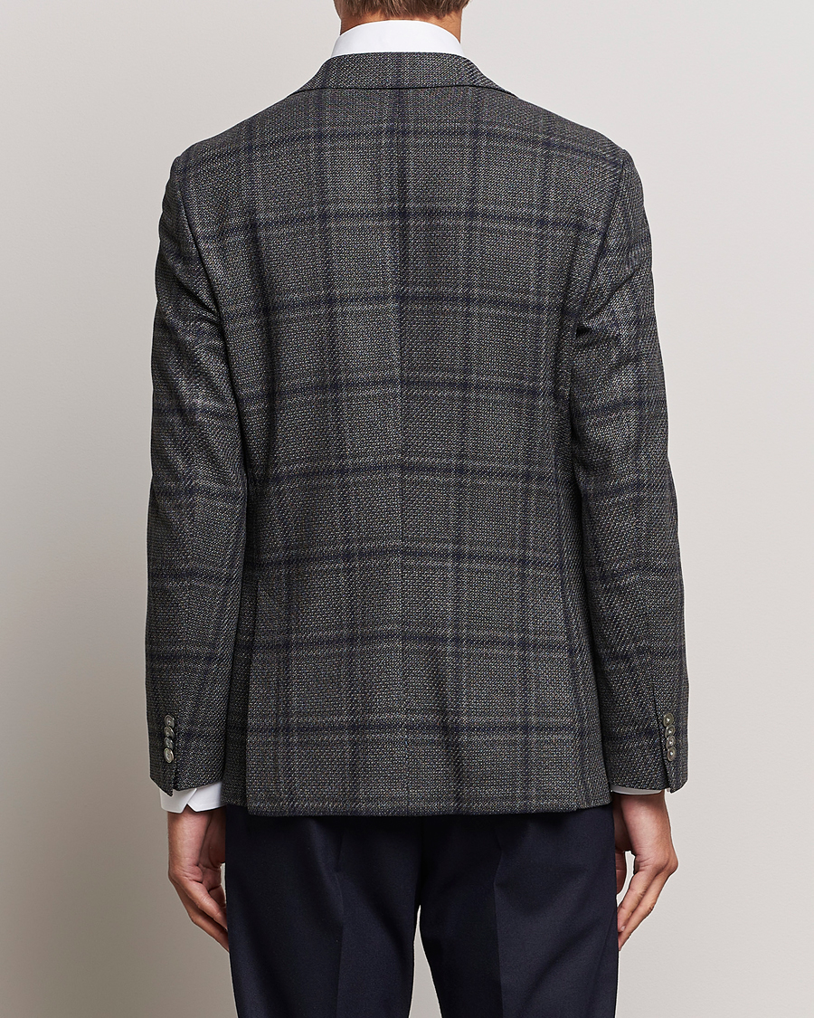 Hombres | Blazers | BOSS BLACK | Hutson Checked Wool Blazer Dark Grey