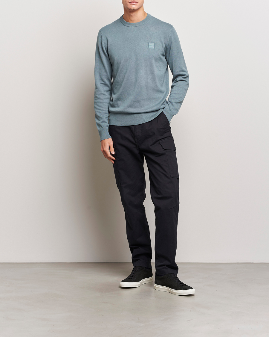 Hombres | Jerséis y prendas de punto | BOSS ORANGE | Kanovano Knitted Sweater Open Green