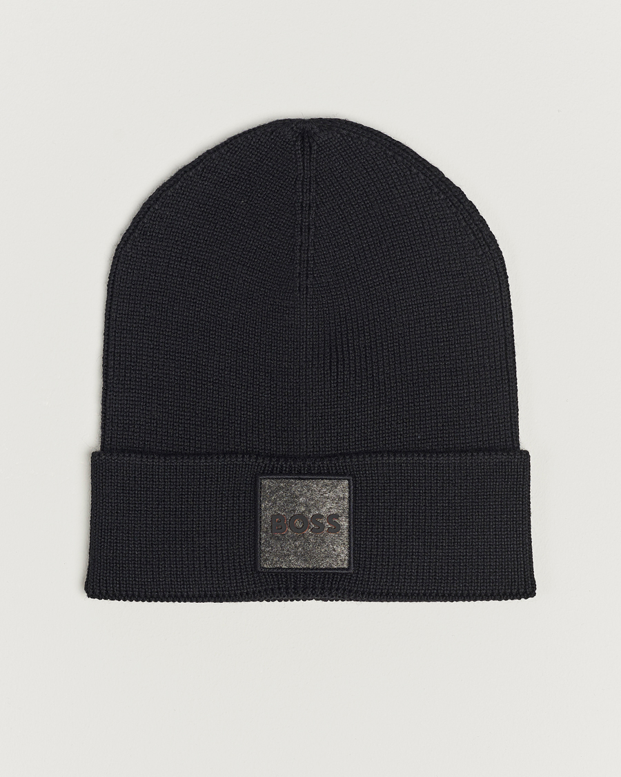 Hombres | BOSS ORANGE Foxxy Logo Beanie Black | BOSS ORANGE | Foxxy Logo Beanie Black