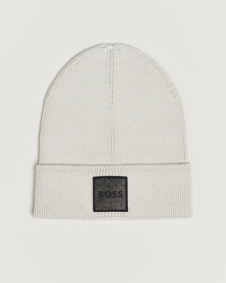 Hombres | BOSS ORANGE Foxxy Logo Beanie Light Grey | BOSS ORANGE | Foxxy Logo Beanie Light Grey