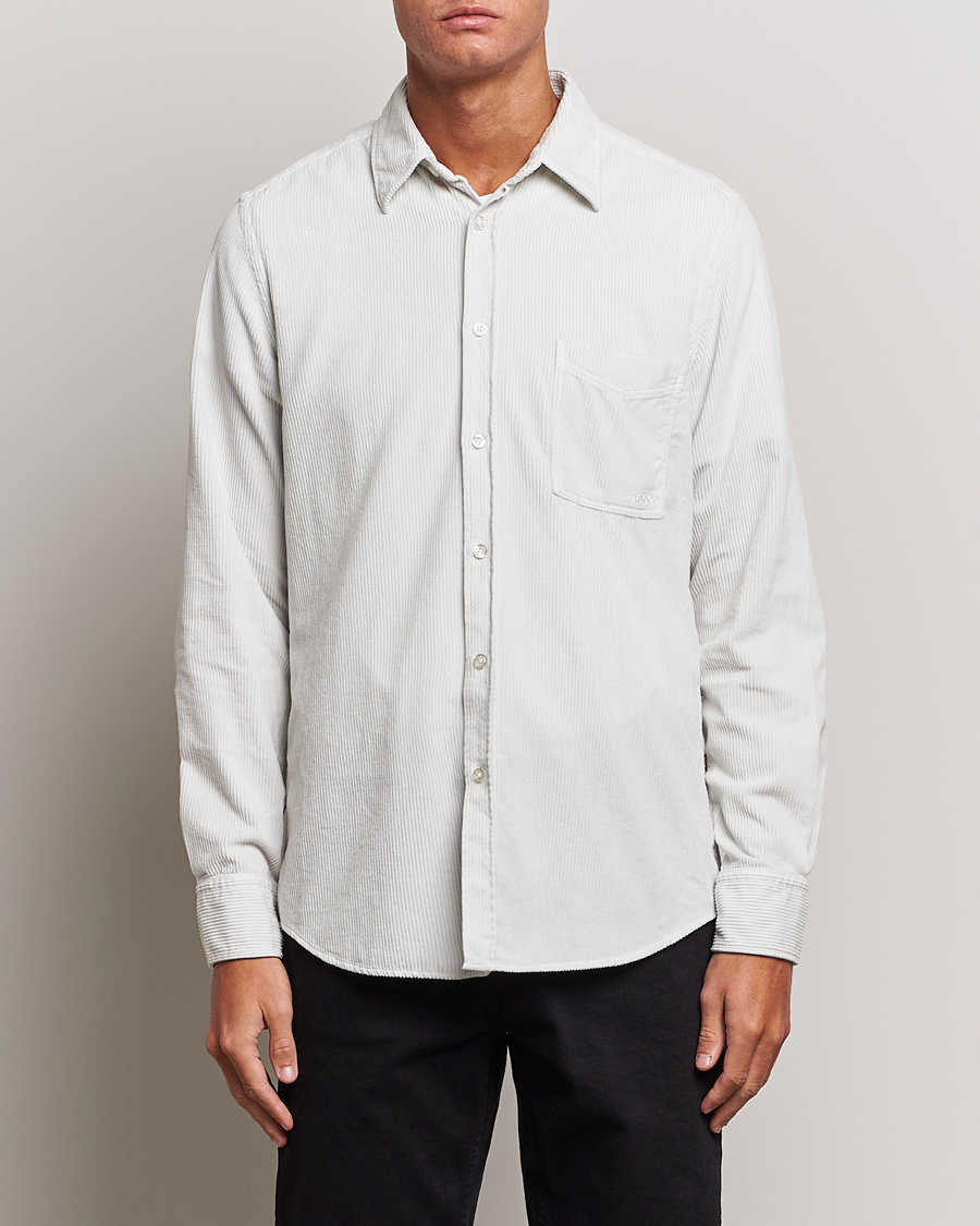 Hombres | Camisas | BOSS ORANGE | Relegant Corduroy Shirt Light Grey