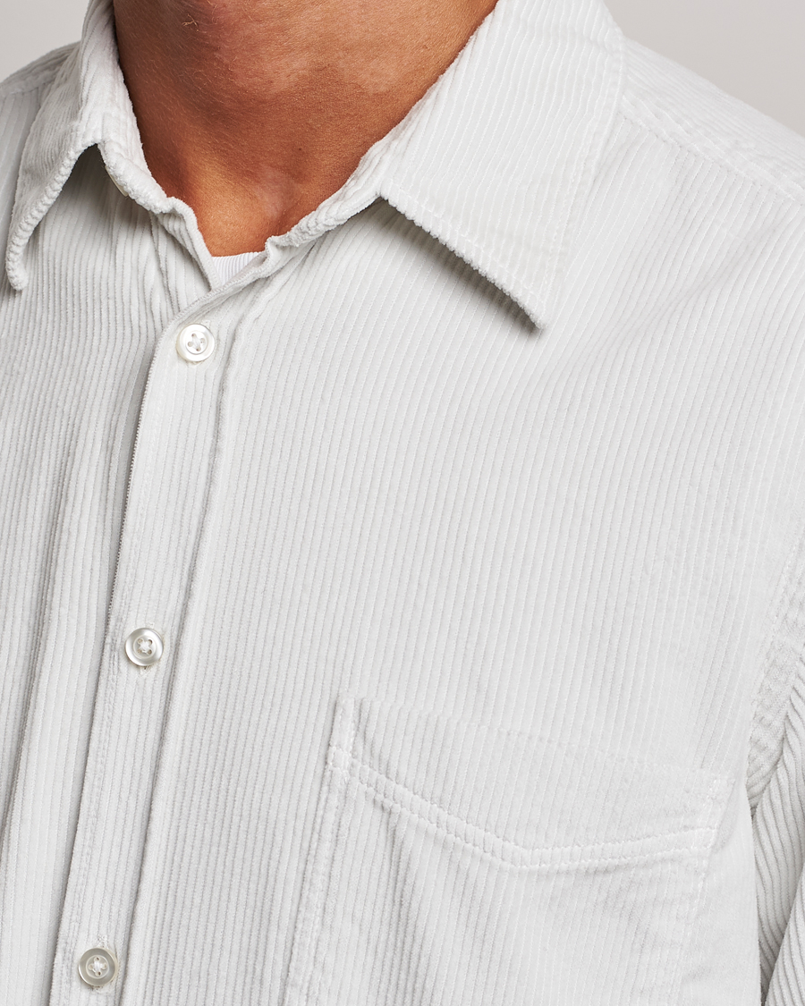 Hombres | Camisas | BOSS ORANGE | Relegant Corduroy Shirt Light Grey