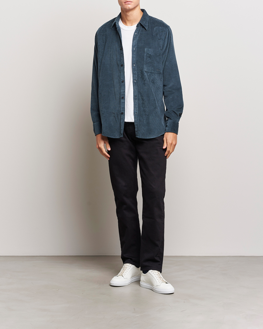 Hombres | Camisas | BOSS ORANGE | Relegant Corduroy Shirt Open Green