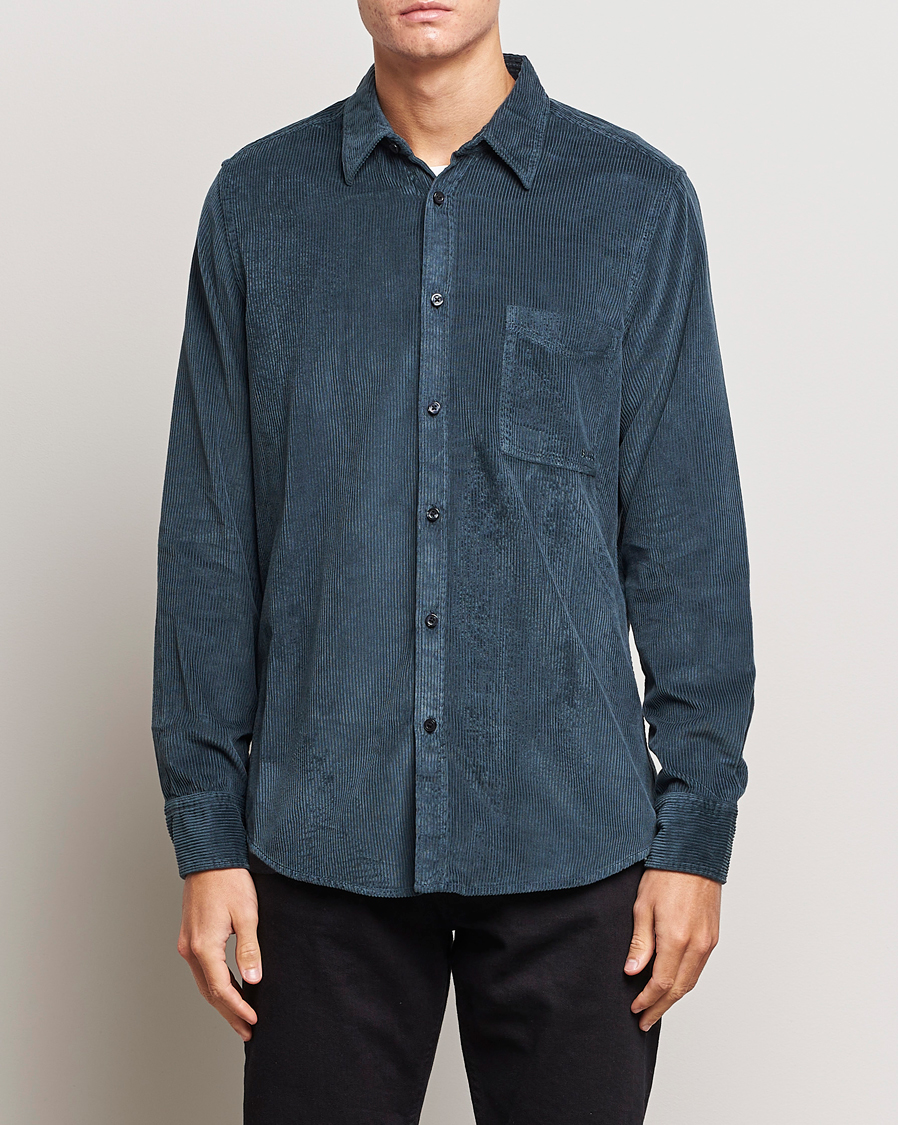 Hombres | Camisas | BOSS ORANGE | Relegant Corduroy Shirt Open Green