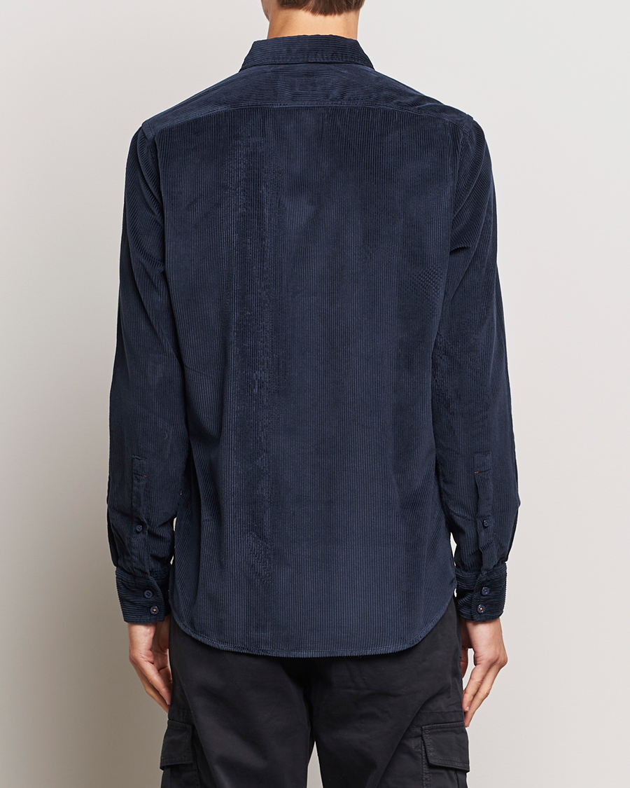Hombres | Camisas | BOSS ORANGE | Relegant Corduroy Shirt Dark Blue