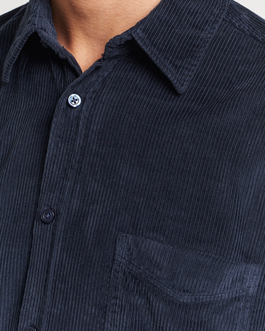 Hombres | Camisas | BOSS ORANGE | Relegant Corduroy Shirt Dark Blue