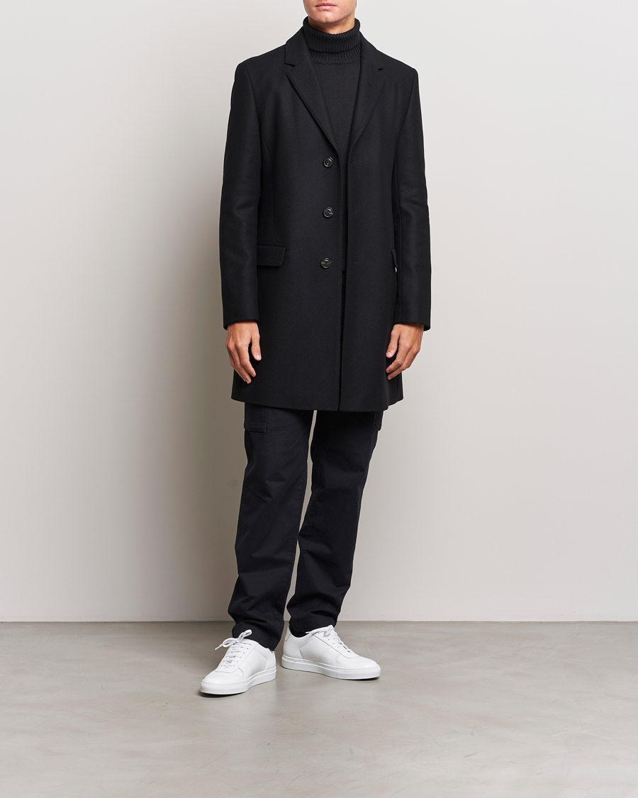 Hombres | Abrigos y chaquetas | HUGO | Migor Wool Coat Black