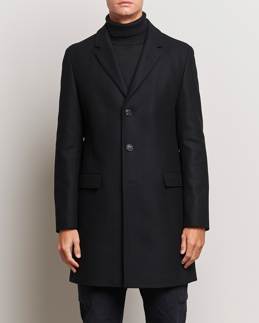 Hombres | Abrigos y chaquetas | HUGO | Migor Wool Coat Black