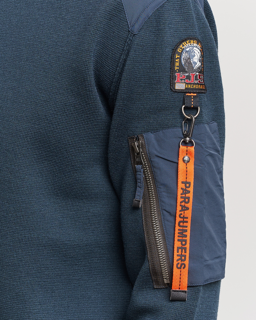 Hombres | Jerséis y prendas de punto | Parajumpers | Braw Rescue Knitted Crew Neck Dark Avio
