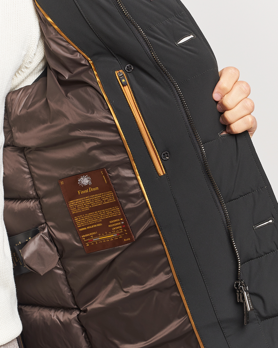 Hombres | Abrigos y chaquetas | MooRER | Florio Double Breasted Nylon Coat Dark Green