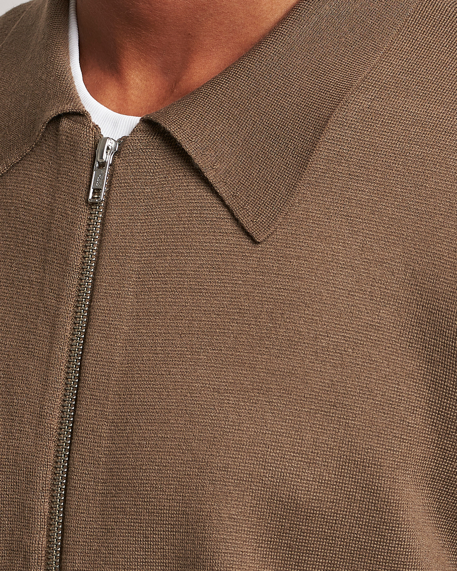 Hombres | Jerséis y prendas de punto | NN07 | Harald Knitted Full Zip Shitake