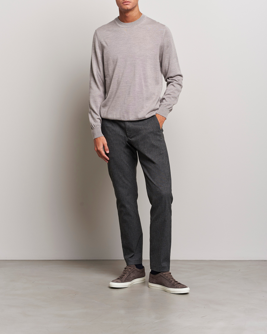 Hombres | Jerséis y prendas de punto | NN07 | Ted Merino Crew Neck Pullover Stone Melange