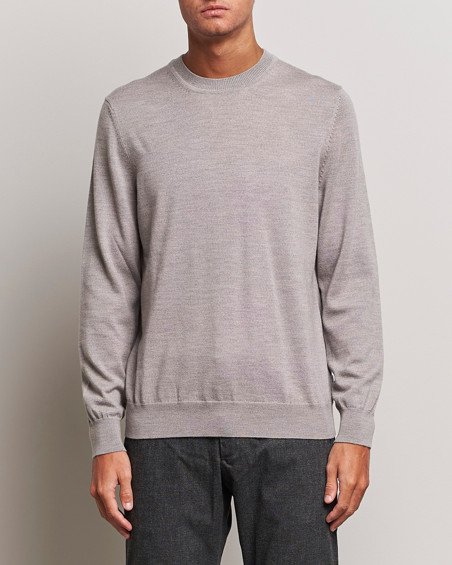 Hombres | Jerséis y prendas de punto | NN07 | Ted Merino Crew Neck Pullover Stone Melange