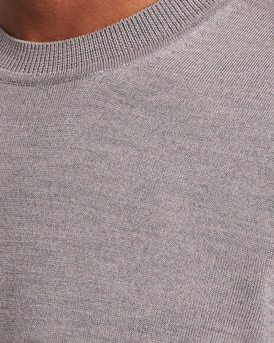 Hombres | Jerséis y prendas de punto | NN07 | Ted Merino Crew Neck Pullover Stone Melange