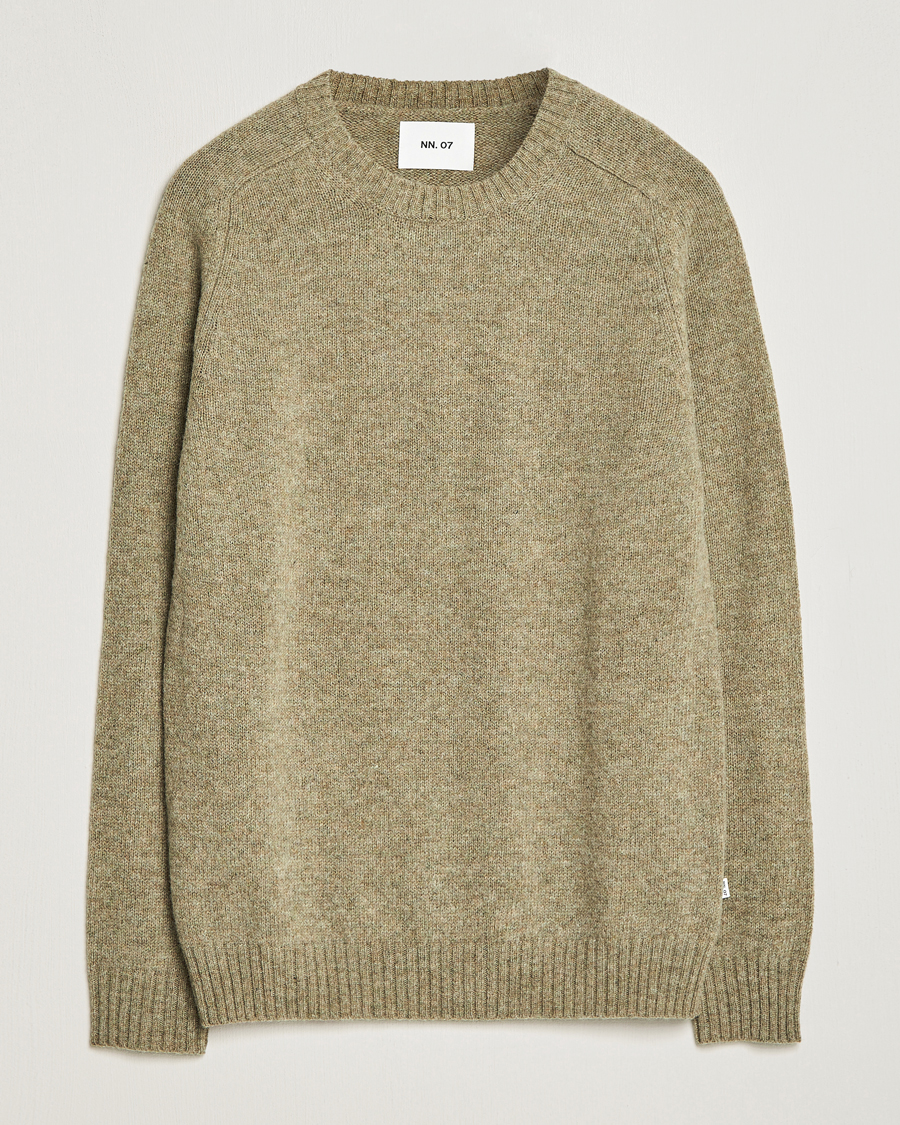 Hombres | Jerséis y prendas de punto | NN07 | Nathan Brushed Crew Neck Elmwood