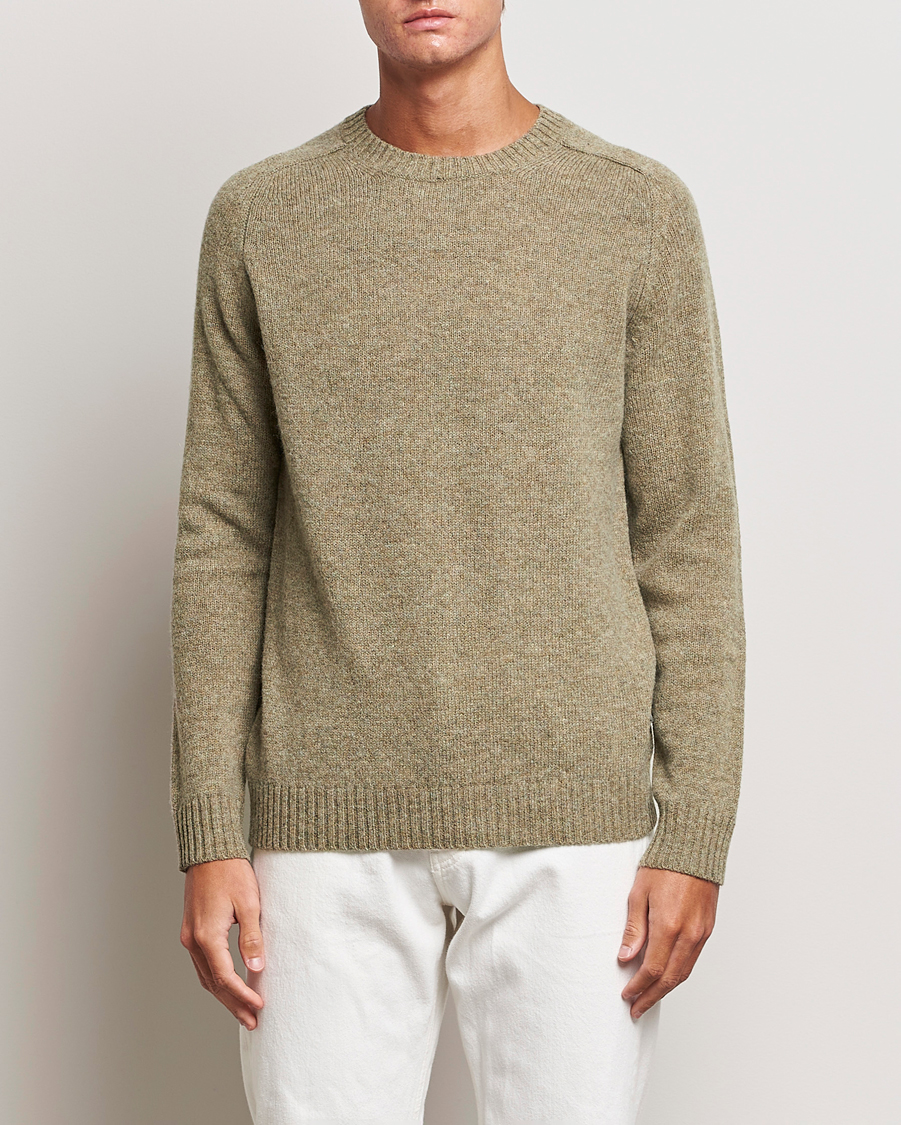 Hombres | Jerséis y prendas de punto | NN07 | Nathan Brushed Crew Neck Elmwood