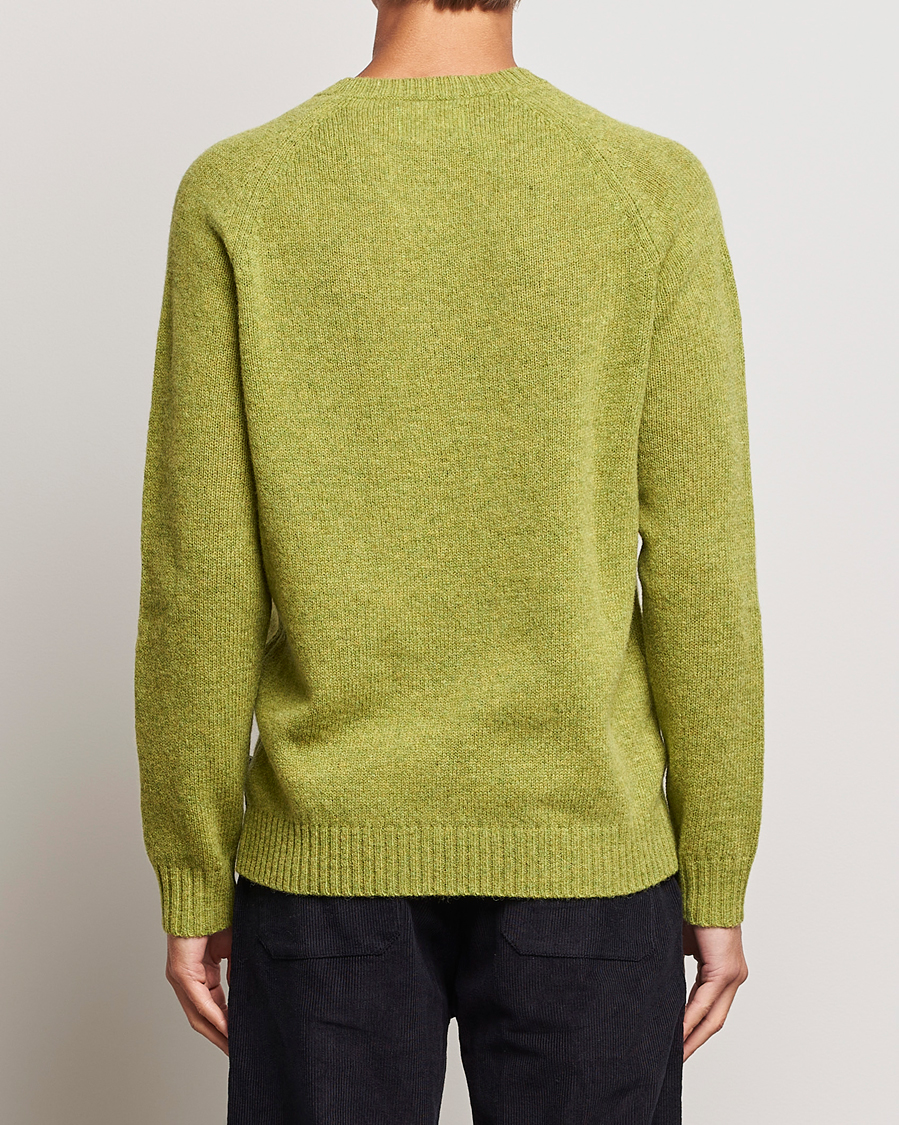 Hombres | Jerséis y prendas de punto | NN07 | Nathan Brushed Crew Neck Daiquiri Green