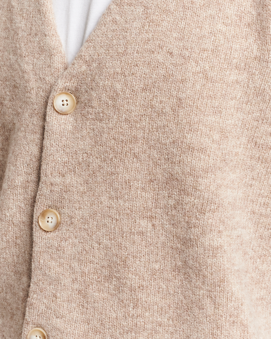 Hombres | Jerséis y prendas de punto | NN07 | Nathan Brushed Cardigan Khaki Melange