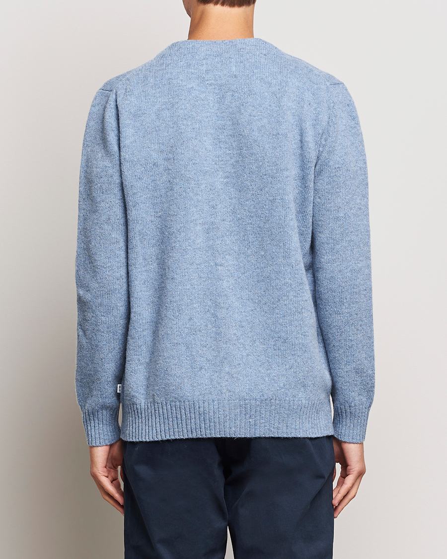 Hombres | Jerséis y prendas de punto | NN07 | Nathan Brushed Cardigan Light Blue Melange