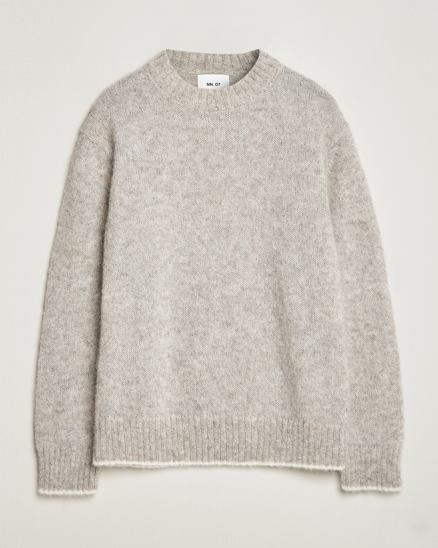 Hombres | Jerséis y prendas de punto | NN07 | Jack Wool Crew Neck Sweater Light Grey Melange