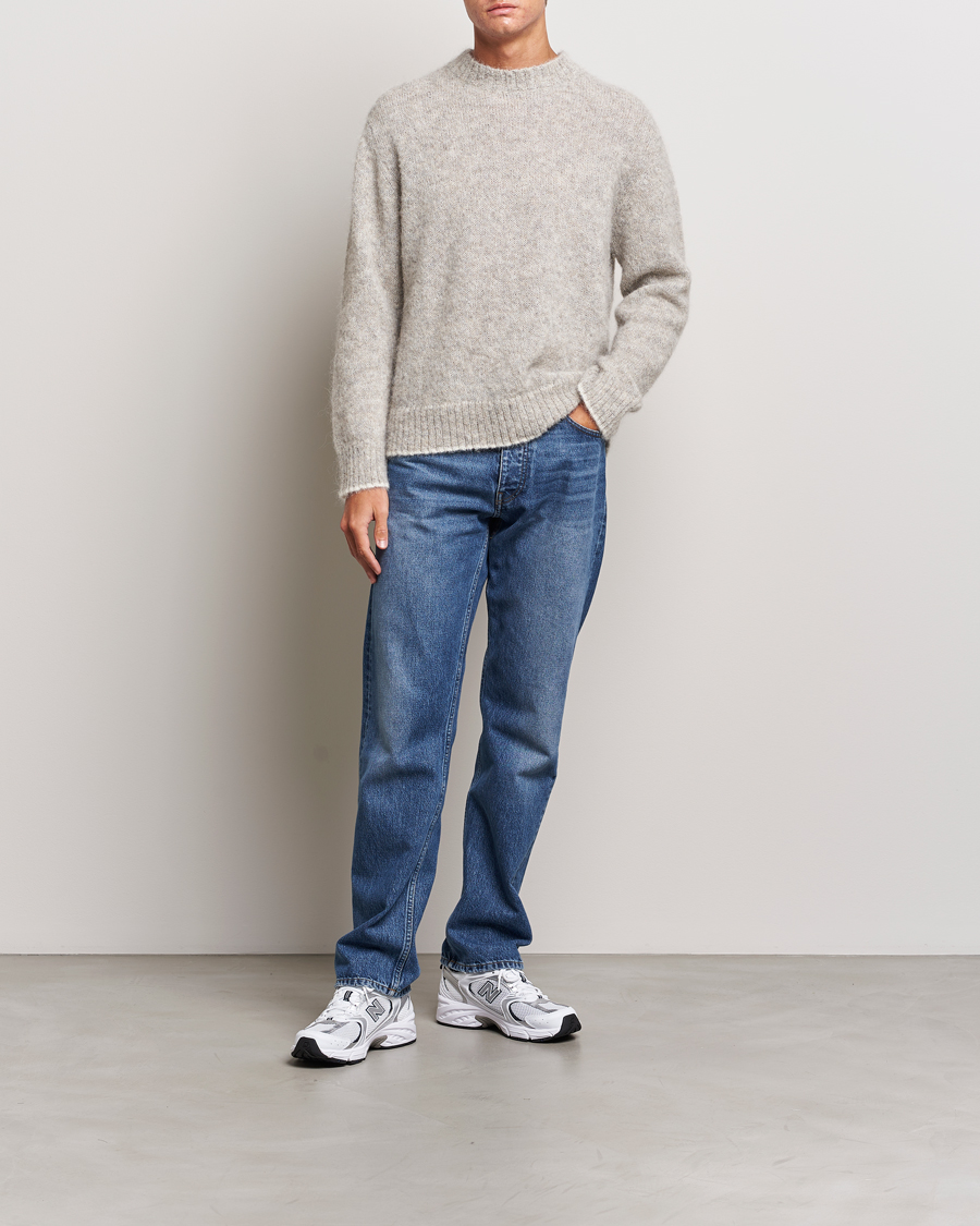 Hombres | Jerséis y prendas de punto | NN07 | Jack Wool Crew Neck Sweater Light Grey Melange