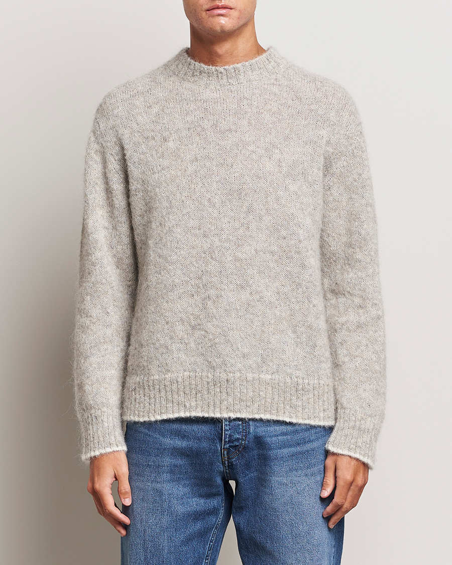 Hombres | Jerséis y prendas de punto | NN07 | Jack Wool Crew Neck Sweater Light Grey Melange