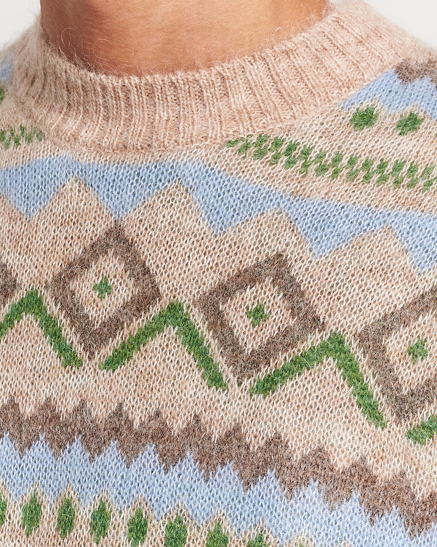 Hombres | Jerséis y prendas de punto | NN07 | Morgan Wool Fairisle Sweater Nature Melange