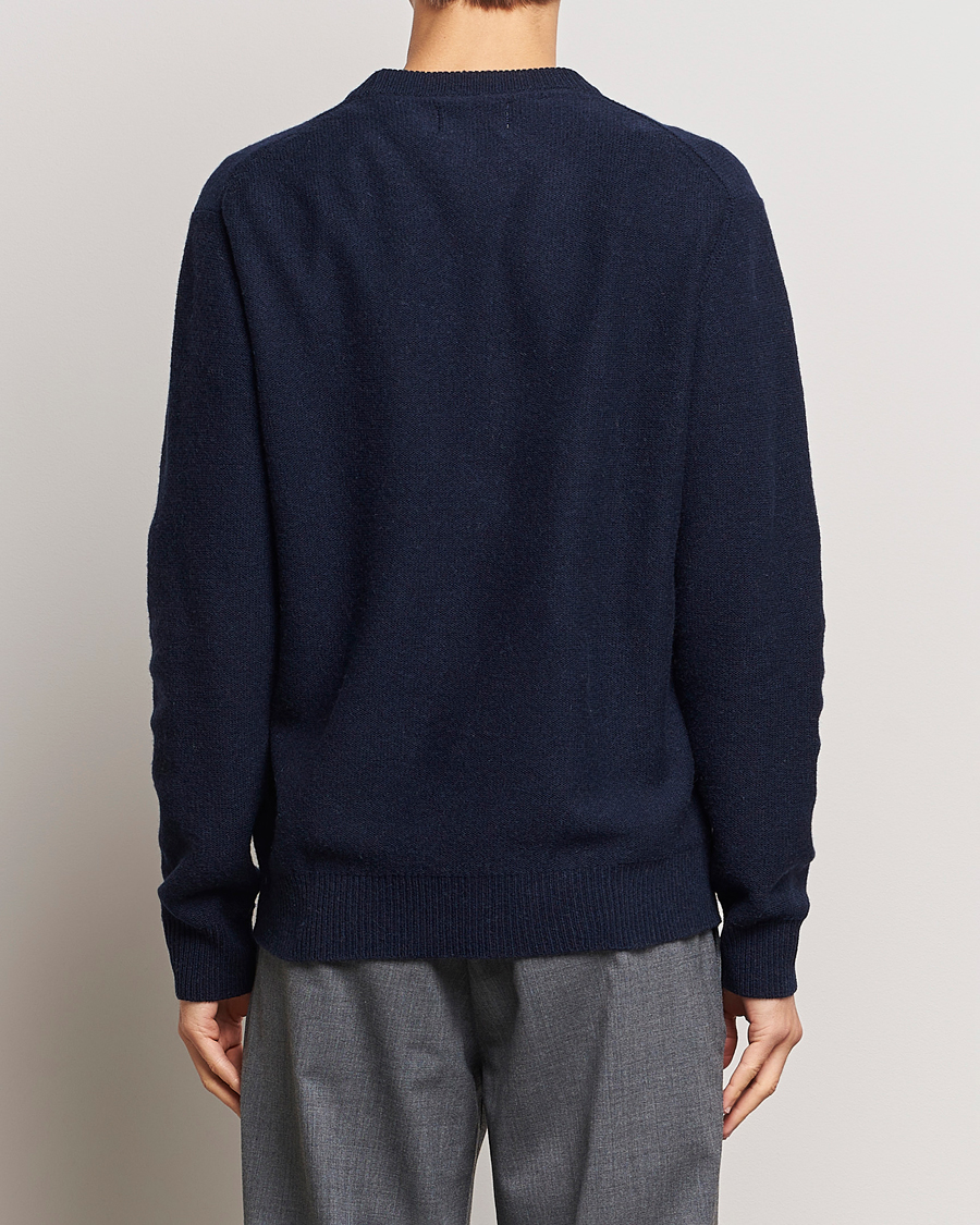 Hombres | Jerséis y prendas de punto | NN07 | Nigel Lambswool Knitted Crew Neck Navy Blue