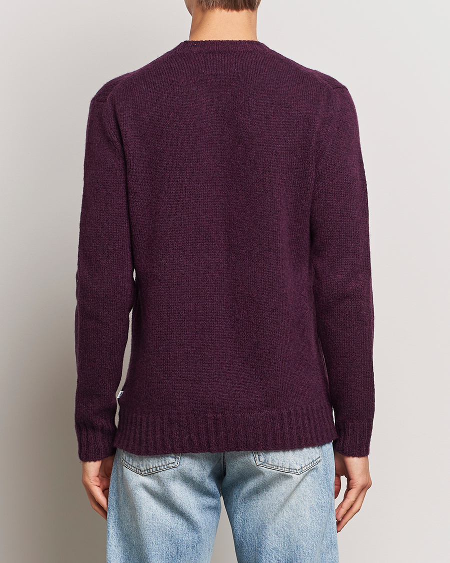 Hombres | Jerséis y prendas de punto | NN07 | Lee Brushed Wool Crew Neck Plum
