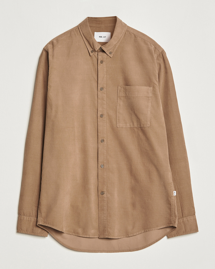 Hombres | Camisas | NN07 | Arne Baby Cord Shirt Shitake