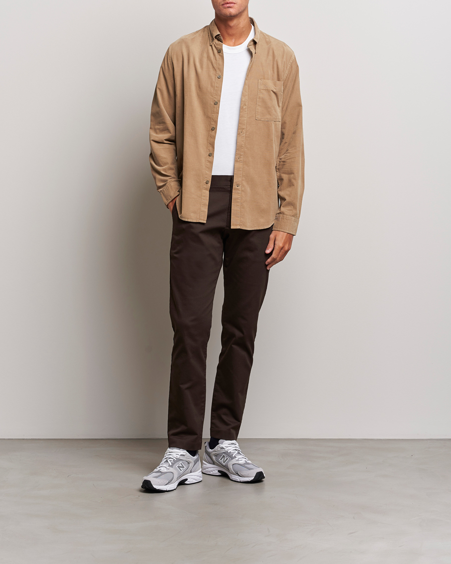 Hombres | Camisas | NN07 | Arne Baby Cord Shirt Shitake