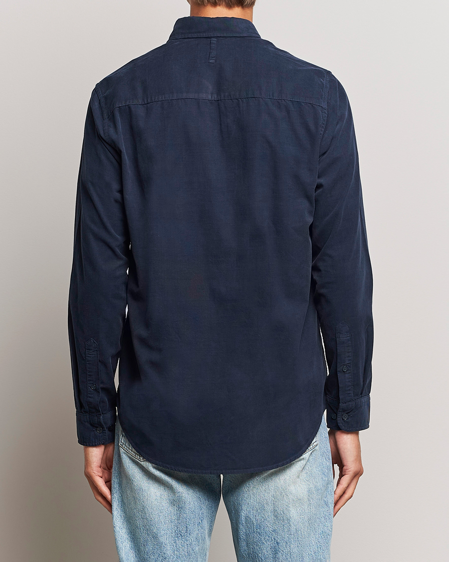Hombres | Camisas | NN07 | Arne Baby Cord Shirt Navy Blue