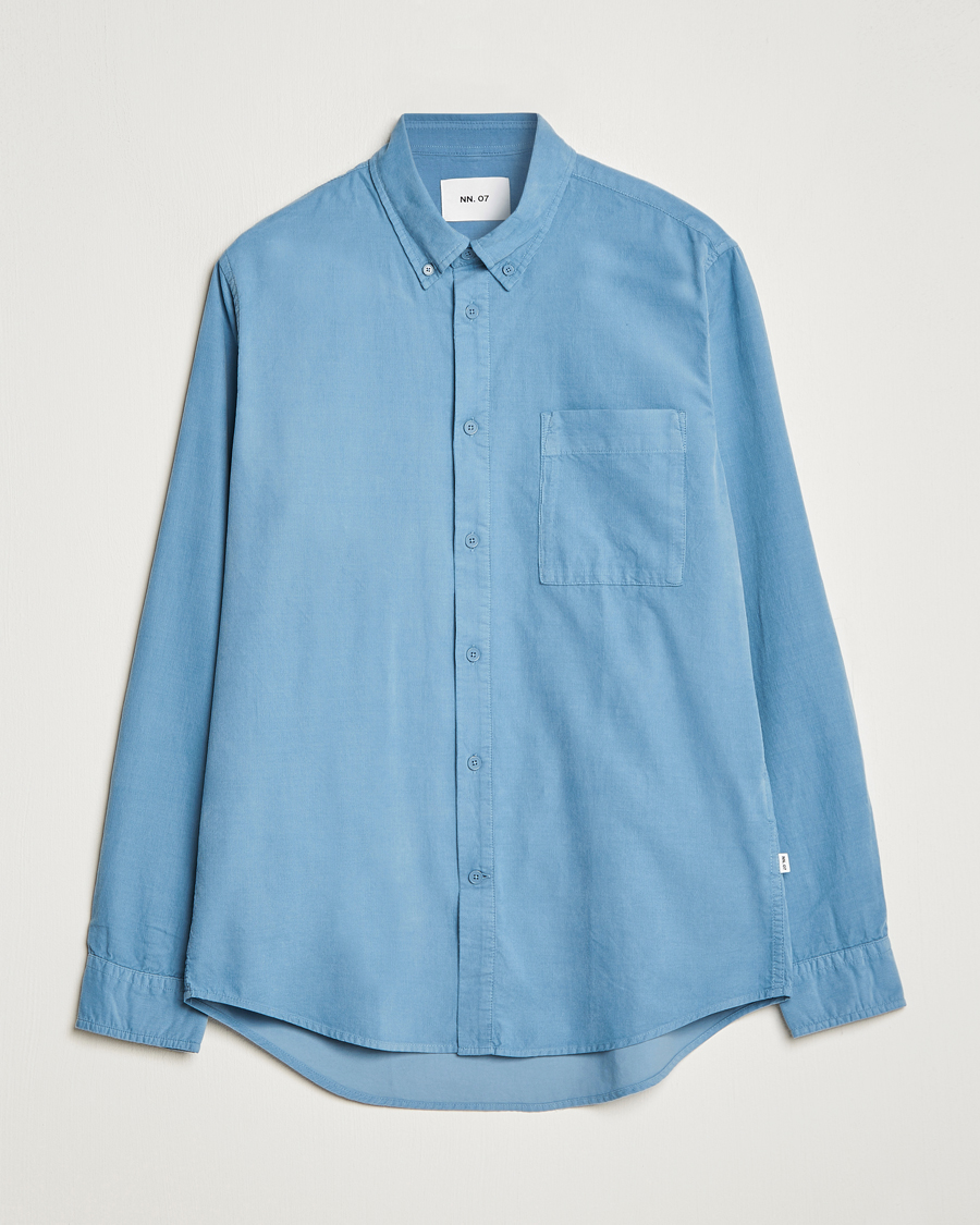 Hombres | Camisas | NN07 | Arne Baby Cord Shirt Dust Blue