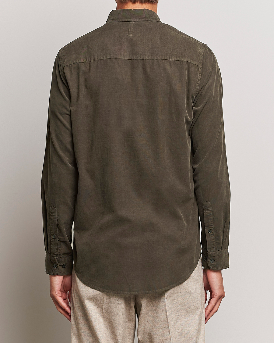 Hombres | Camisas | NN07 | Arne Baby Cord Shirt Dark Army