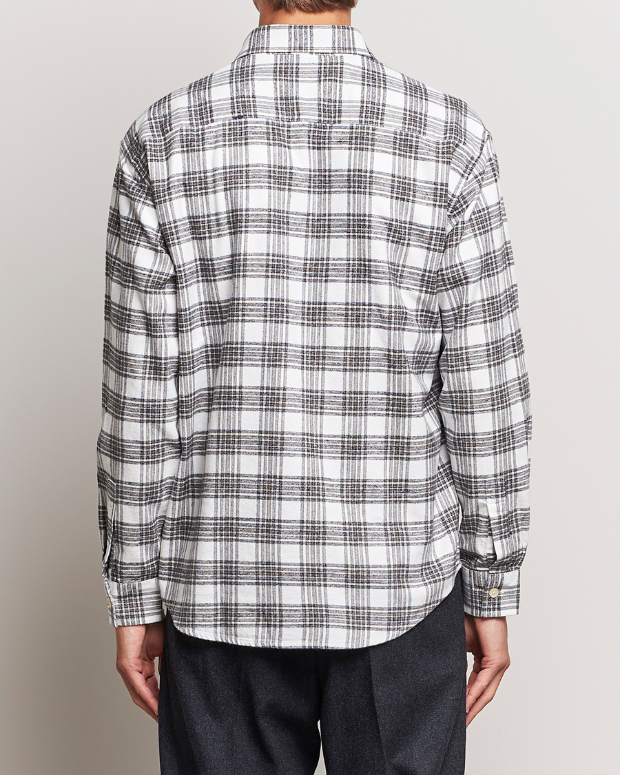 Hombres | Camisas | NN07 | Deon Brushed Flannel Checked Shirt Cream/Brown
